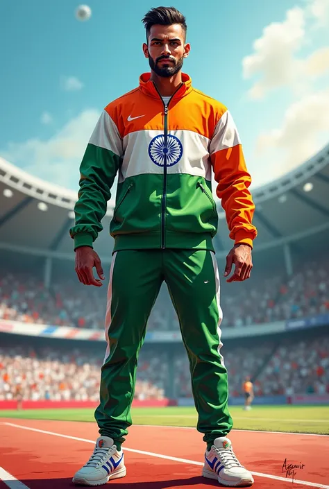 India in olympics tracksuit 