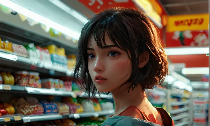 man talking to a woman in a supermarket, facial expression of hate,manga style art,manga style art,manga style art,manga style art,8k image, hyper detailed skin8k image, hyper detailed skin8k image, hyper detailed skin
