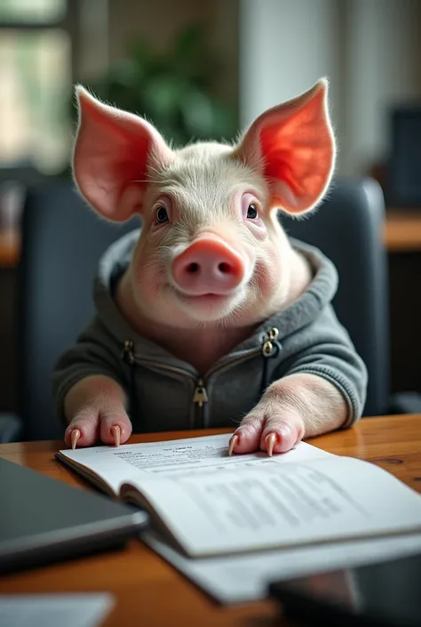 Everyone in a large company does accounting.，Even pigs can settle accounts