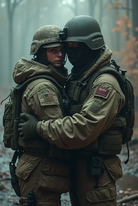 a soldier with a hostage after saving there