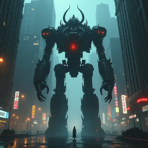 night city. brutal robot.  Mystical style