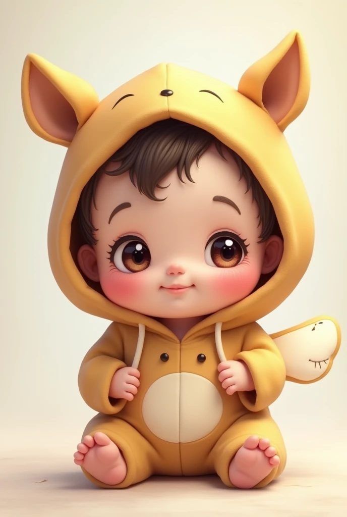 Chibi baby hooded 
costume 