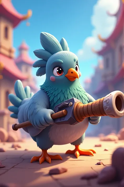 A pigeon playing brawl stars