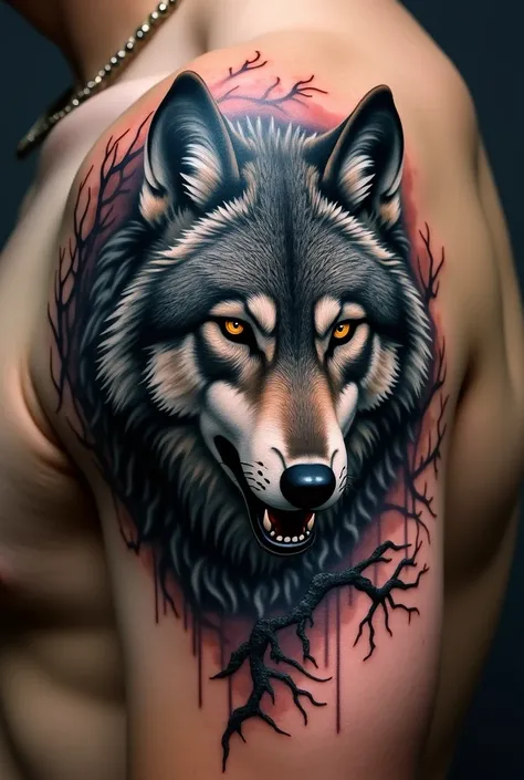 I want an original wolf tattoo for my shoulder 
