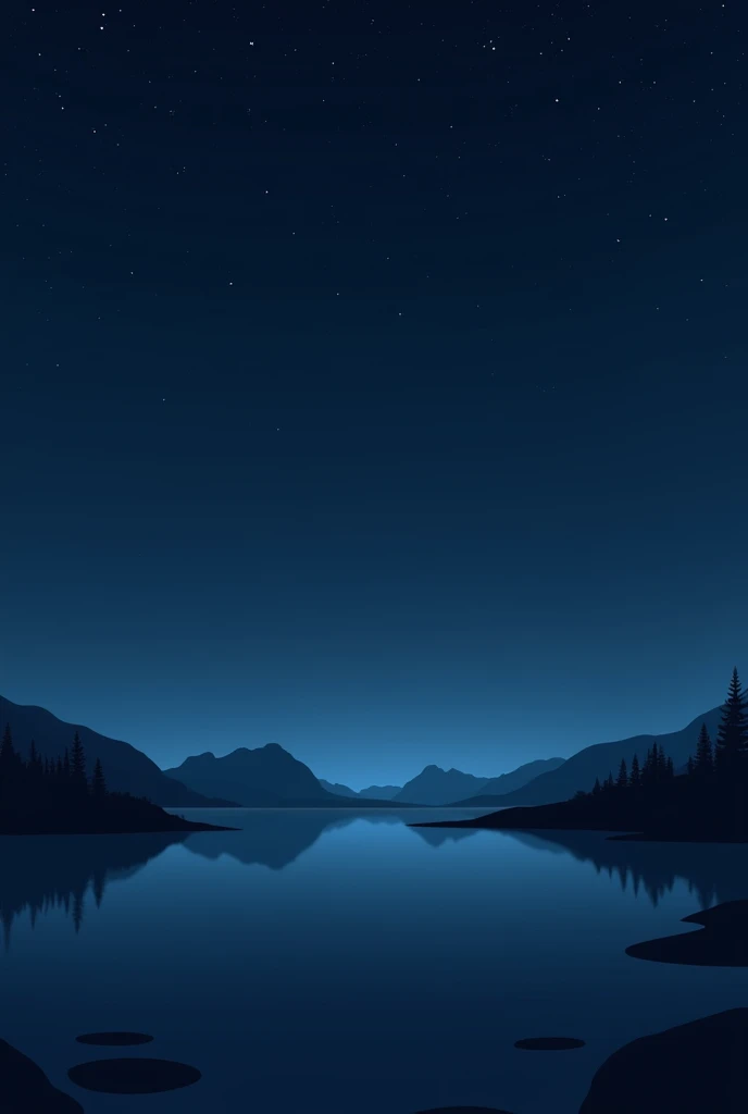 The night sky is not depicted on the water surface at night in a full-view view