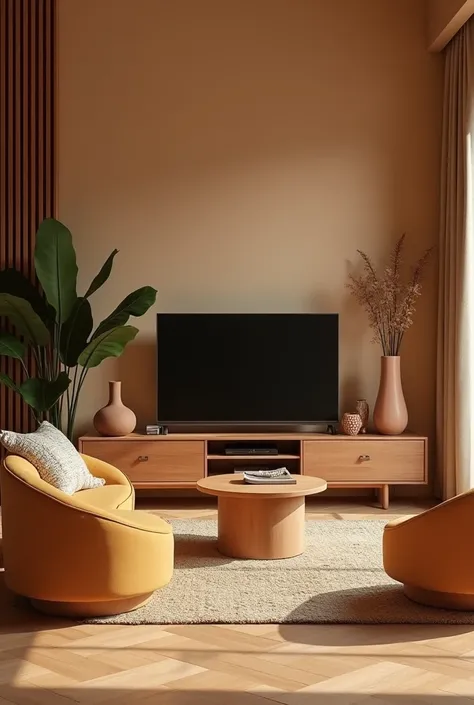 MDF furniture for a TV room imitating furniture from the 90s
