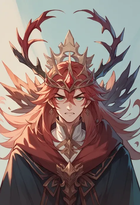 Red crown with emeralds king