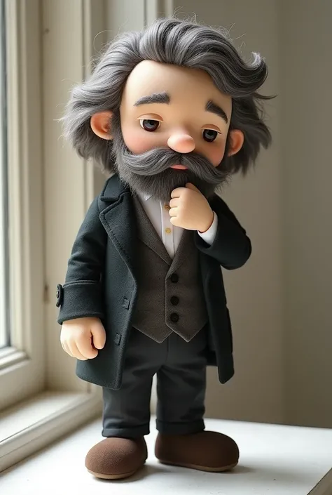 claude debussy plush toy with hair 