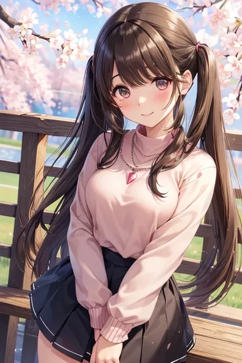 anegasaki nene、Shiny brown hair, Long Hair,Twin tails、 (Beautiful brown eyes、Sparkling eyes, Fine grain)、smile、Ultra-detailed eyes、非常にDetailed face, Highly detailed eyes,


(masterpiece,Highest quality,High resolution,Highest quality,Super Details),8k,wall...