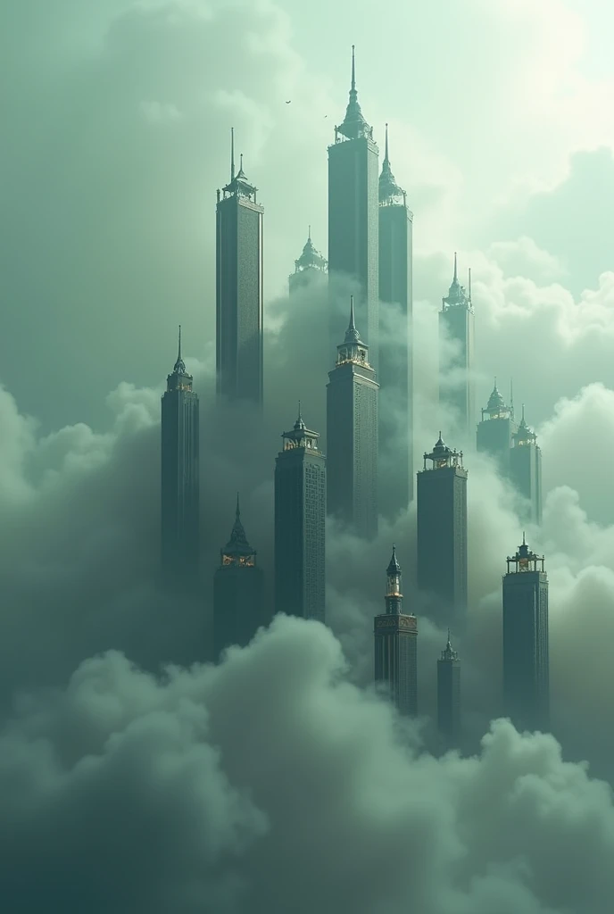 Create skyscrapers out of all-in-one disposable weed vapes, smoky Clouds, 