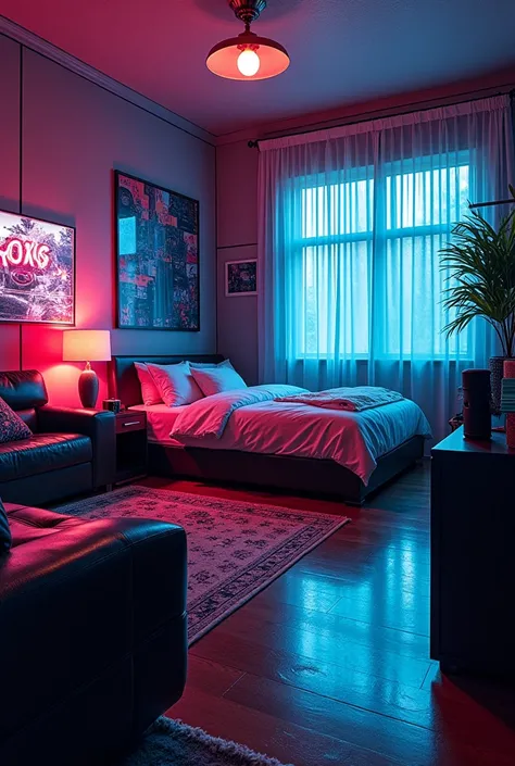 A Cyberpunk style room