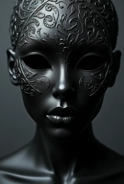 Image of a black carnival mask that covers the cheeks with a transparent background