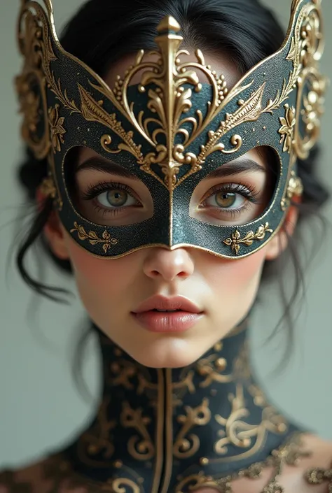 Girl wearing Dubai mask and sight eye