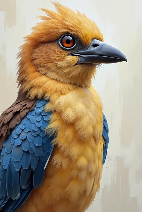 Close-up painting of a bird