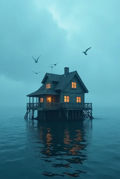 House in the middle of the sea