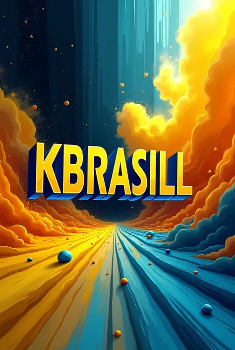 create image for Instagram with the name Kbrasill_  worlds with the color black yellow and light blue 