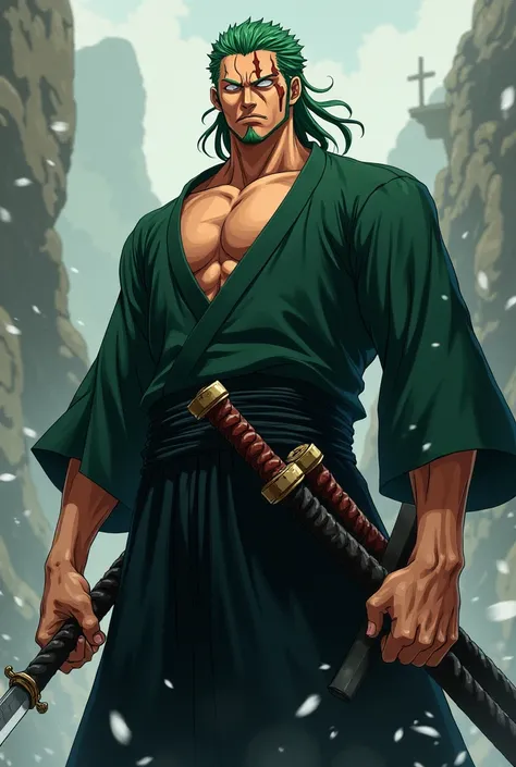 Make Roronoa Zoro from One Piece post time skip 