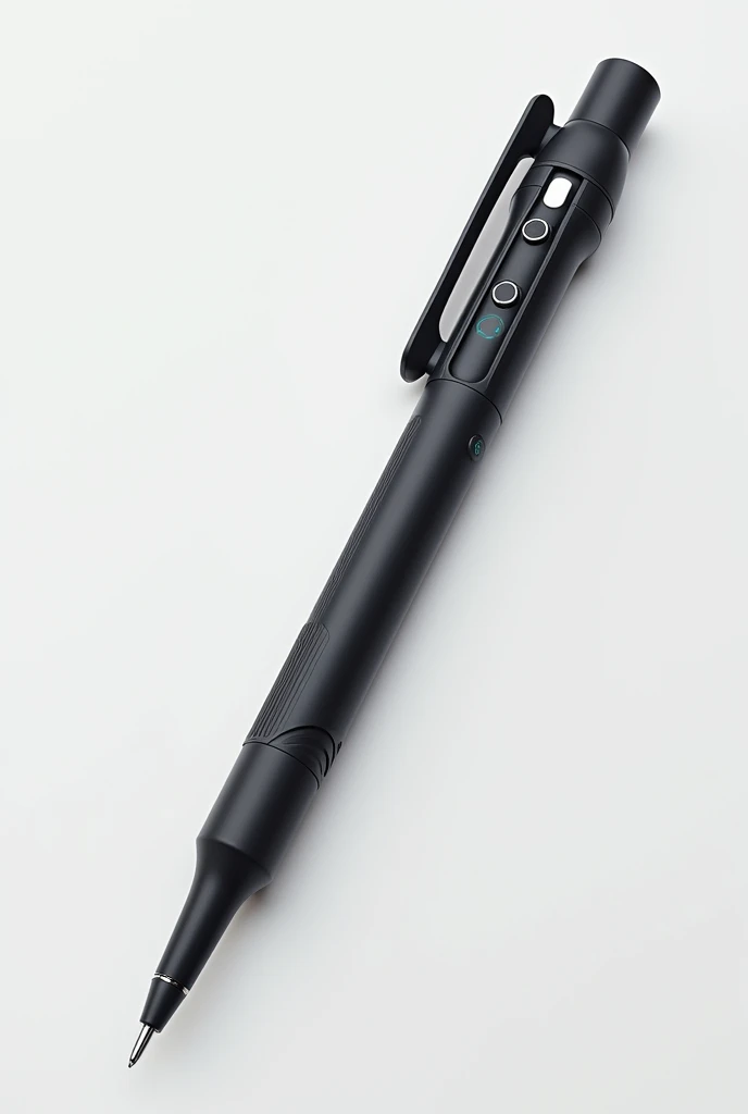 This futuristic, ergonomic pen offers multiple functions with a retractable tip that switches between different types of pens., gel pen, mechanical pencil, marker and eyeliner. Pressure sensors adjust the stroke based on the applied force, and an LED light...