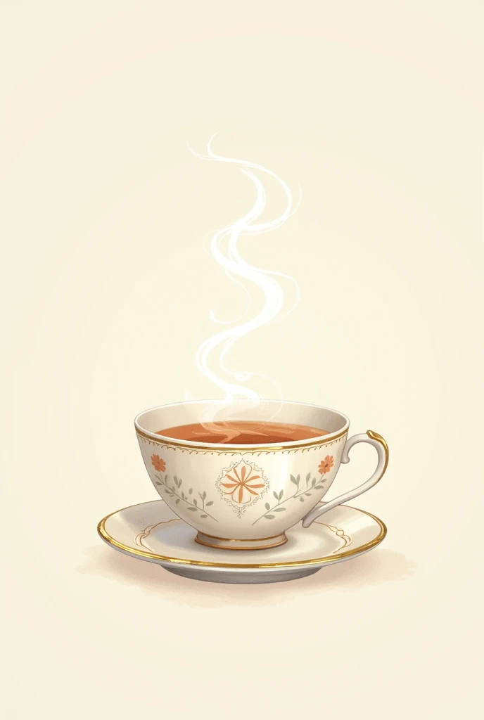 Clipart of Steam coming out of delicate tea cup