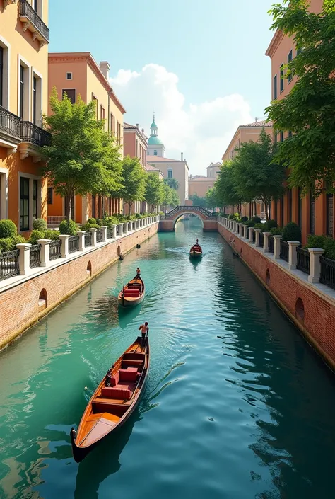 An image of the Tietê River in São Paulo renovated clean and inspired by Venice in Italy 