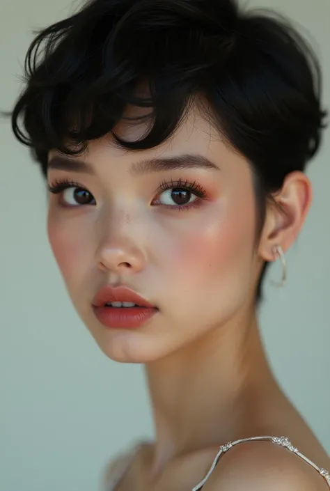 Beautiful woman with short hair