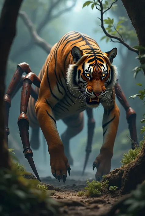 Spider mixed with tiger