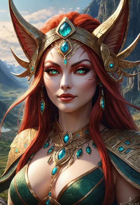 Anthropomorphic feminine fitsune enchantress. Official Art – An Award-Winning Digital Masterpiece In 4K Ultra HD, Extreme Detail And Intricate Realism. Symmetrical Face. This Concept Art Brought To Life By The Hands Of Artists Like Wlop & Artgerm In A Stun...