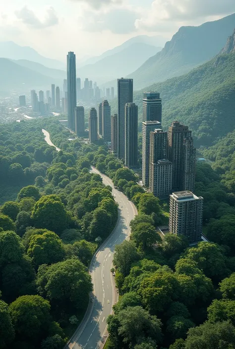 sustainable city that is an aerial photo
