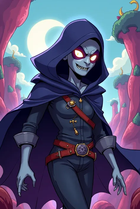 vampire rogue hooded, Cartoon style adventure time rpg