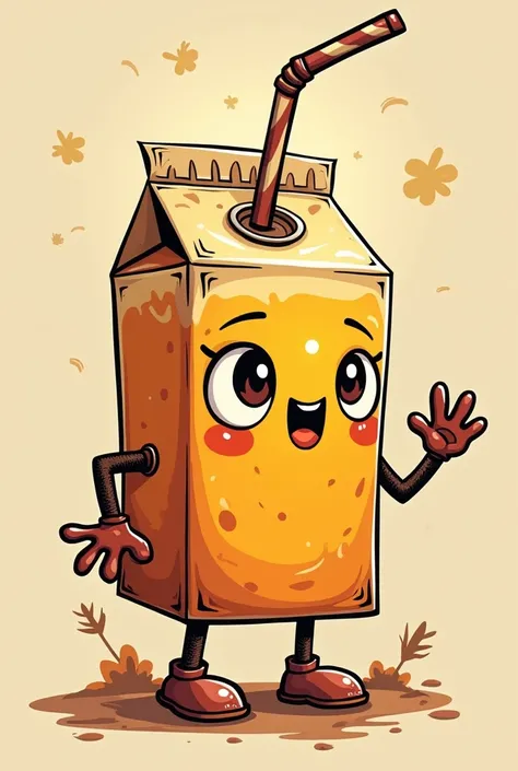 You can create a logo, but I want it to be a juice box with a straw , that it be bad cuphead style (with arms and legs) color cafe 