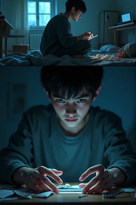 Believe me 6 images that deal with a boy who was addicted to video games,and that&#39;s why he broke up with his girlfriend 