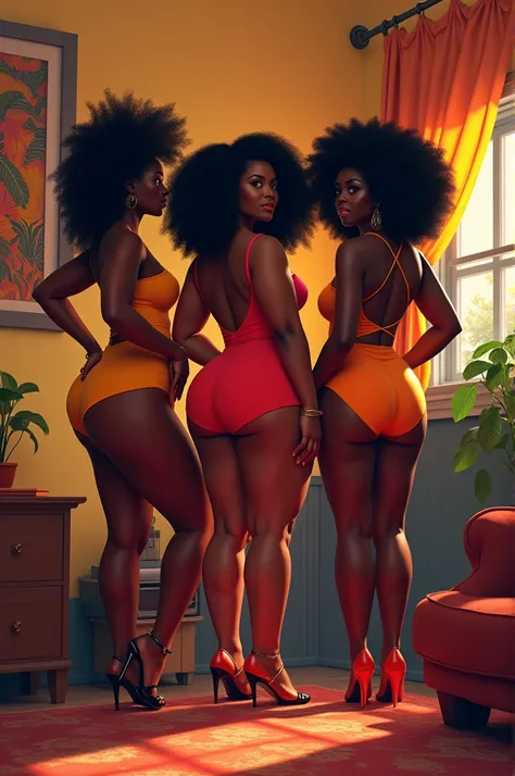 A house full of black women with big asses 