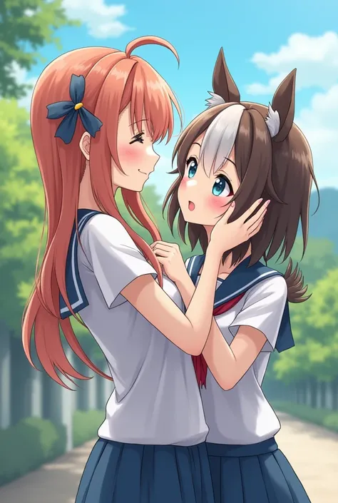 Affectionate outside beautiful anime