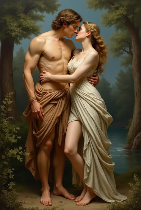 Apollo and Daphne, both young