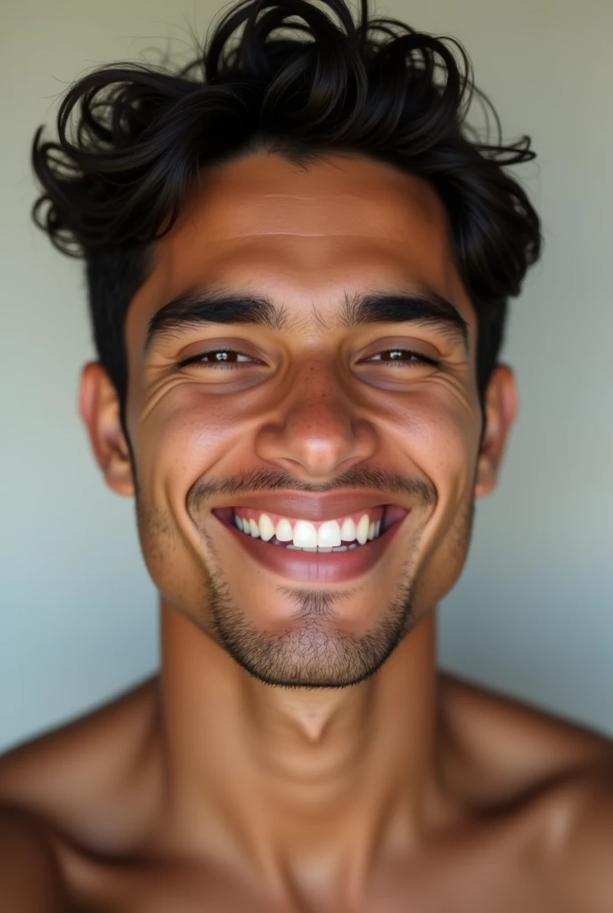 Young Brazilian man who is 20 years old, be extremely real so it looks like a selfie 