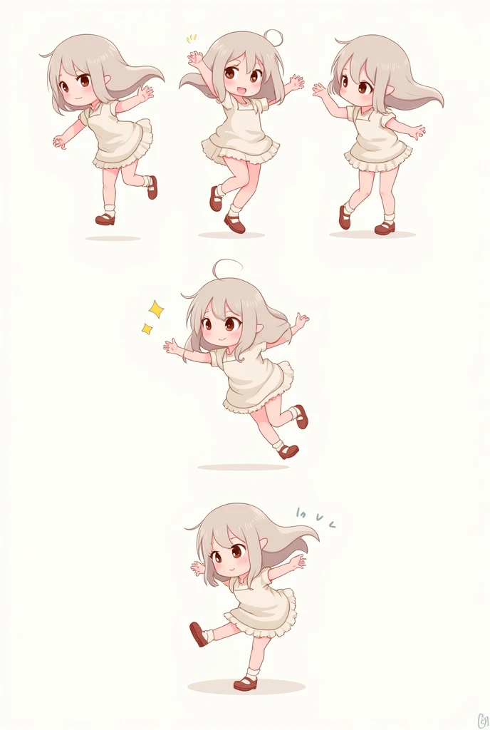 Some poses to draw a cute girl

