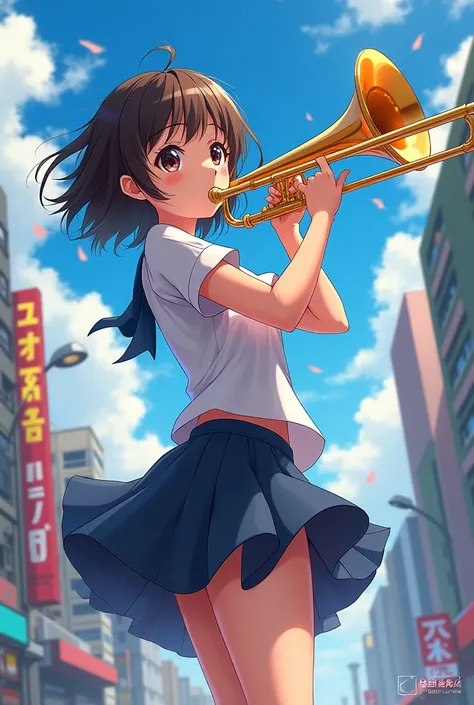 Anime Girl with a Trombone