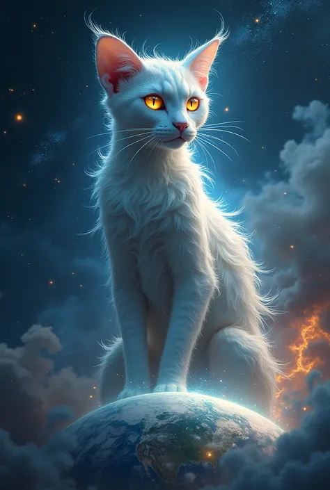 Cat-like cosmic animal that sees the earth