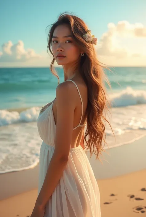 beautiful woman on the beach