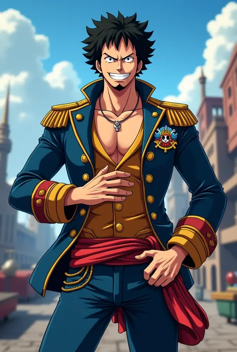 You can generate an image of the Tik toker Don pollo as a marine from the anime one piece, that has its physical features too, that is more attached to him 