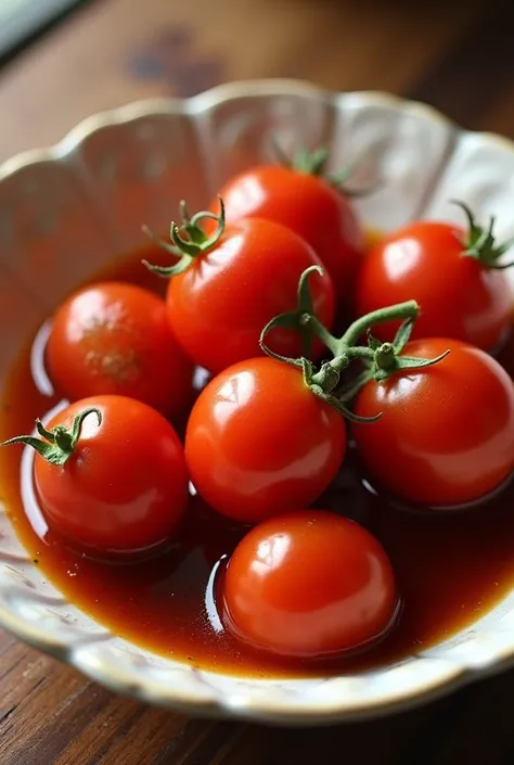 Large tomatoes、Red Tomato、Tomatoes with demi-glace sauce