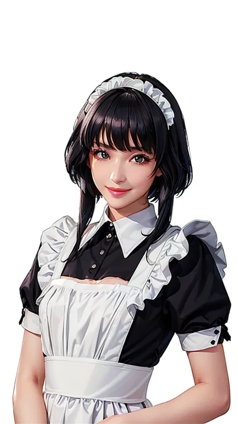 (（（Perfect body,White and tender skin,（（（maid attire, black pantyhose, high heels ）））,（（（sui-feng, short hair, short hair with long locks，Black hair））），((masterpiece)),high resolution, ((Best quality at best)),masterpiece,quality,Best quality,（（（ Exquisite...