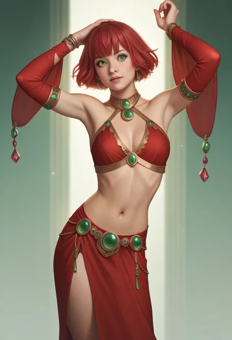 ffxi, lilisette, short red hair, green eyes, maculele, maxixi, horos, dancers bangles, more real, realism