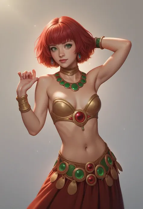 ffxi, lilisette, short red hair, green eyes, maculele, maxixi, horos, dancers bangles, more real, realism