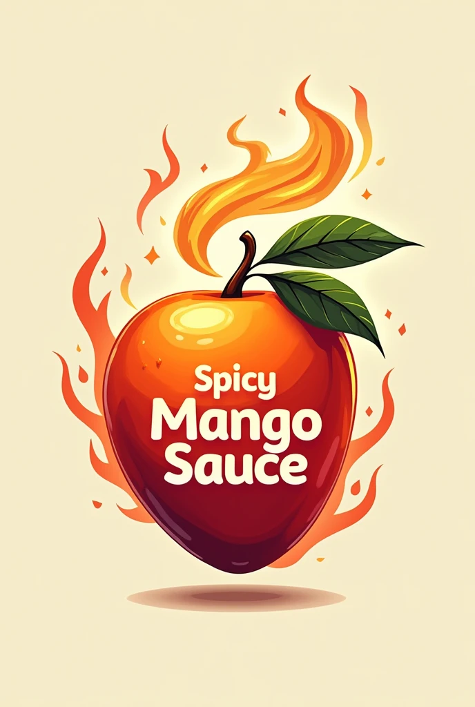 A logo for a spicy mango sauce
