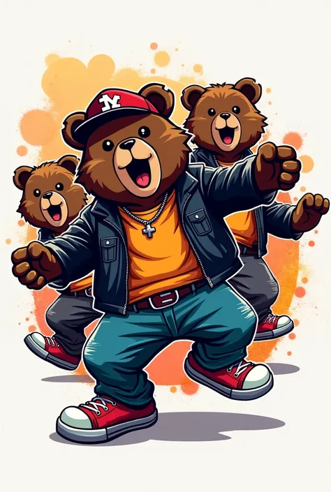 A logo that says wild bears with some hip hop dancing bears 