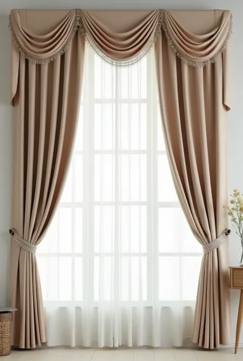 Modern window curtains with valances