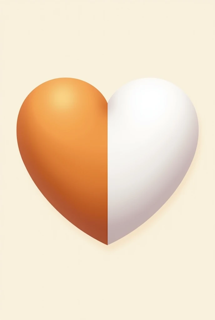 create a half white half brown heart emoji for iPhone