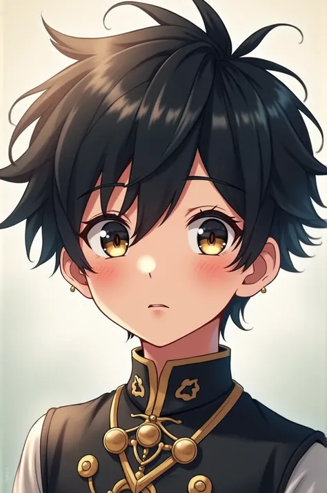 Anime child boy black hair