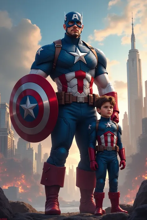 Create captain america and son